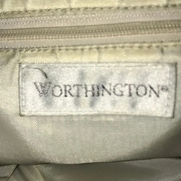 WORTHINGTON crocheted weave boho handbag zipper closures size 12 X 12 - Picture 3 of 8